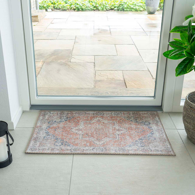 Havana Orange and Blue Doormat - 50cm x 80cm