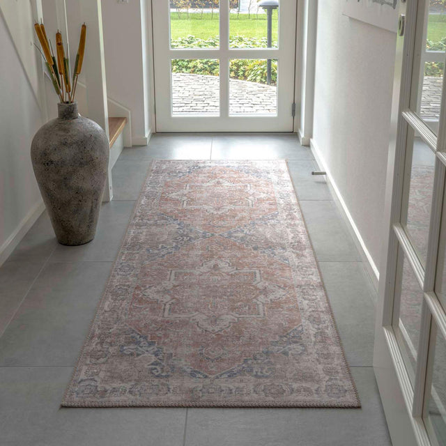 Havana Orange and Blue Hallway Runner - 200cm x 80cm