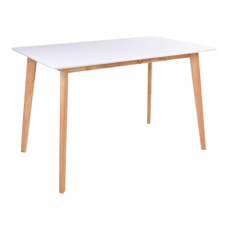Vojens White 4 Seater Dining Table - 120cm