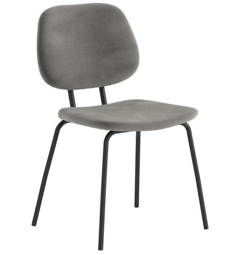 2 x Soho Lily Grey Velvet Fabric Dining Chair