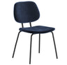 2 x Soho Lily Navy Blue Velvet Fabric Dining Chair