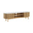 Soho Oak 180cm Slatted Large Storage TV Unit - White Marble Top