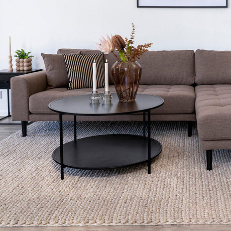 Vita Black Melamine Round Coffee Table