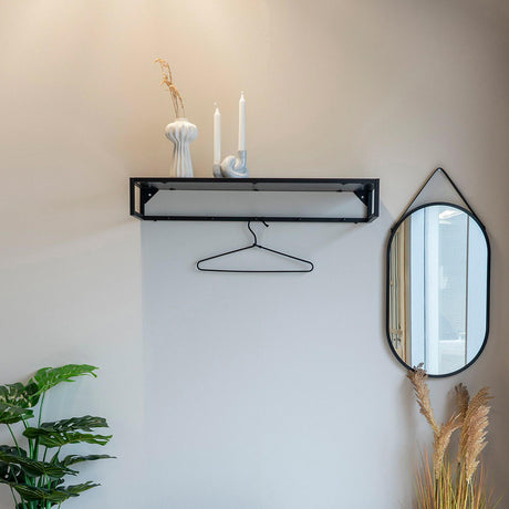 Vita Black Metal Hat Shelf
