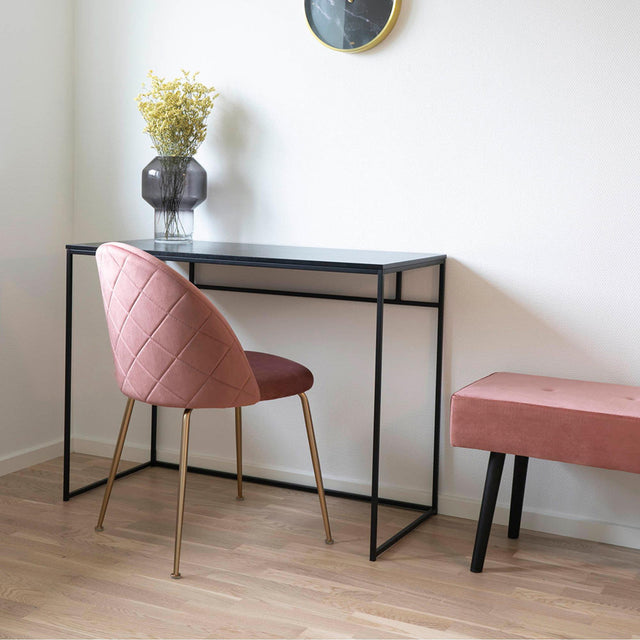 Vita Black Melamine Writing Desk
