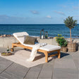 Andorra Natural Teak Wood Garden Sunlounger