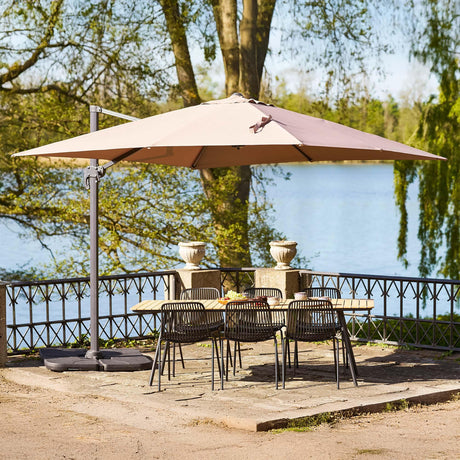 Baza Sand Metal Hanging Parasol 295cm x 295cm