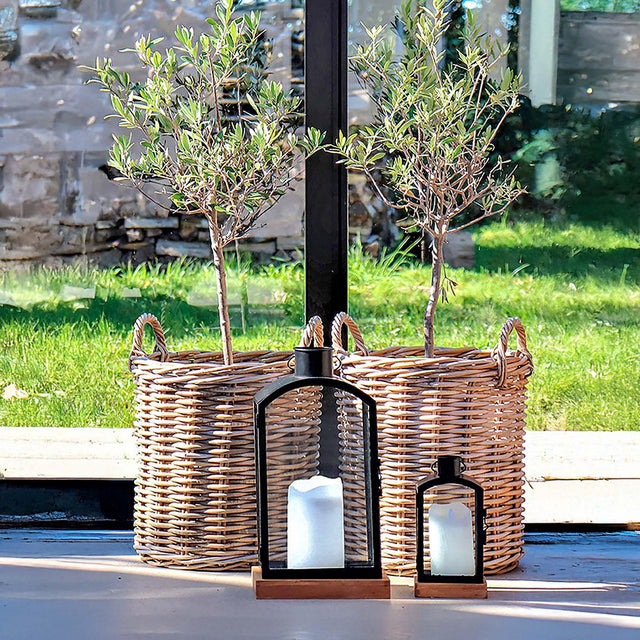 Indo Kubu Rattan Set of 2 Baskets