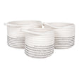 Algar White and Grey Fabric Basket (Set of 3)