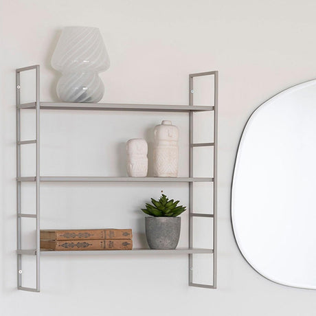 Beja Grey Metal Wall Shelf