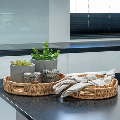 Estoril Natural Waterhyacinth Trays (Set of 3)