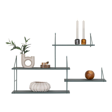 Harlem Green Metal Wall Shelf