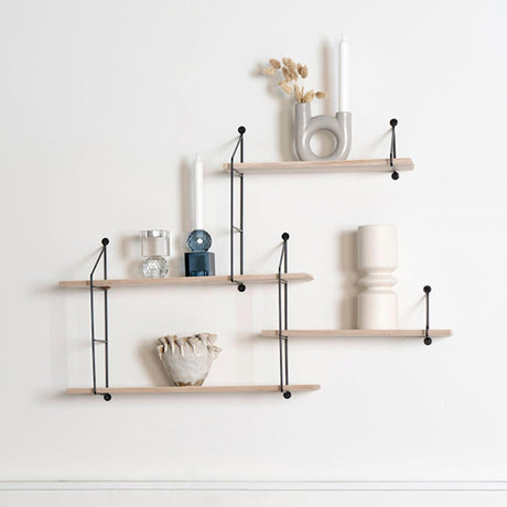 Harlem Wood Shelf - Comes in Natural Black and Green Options