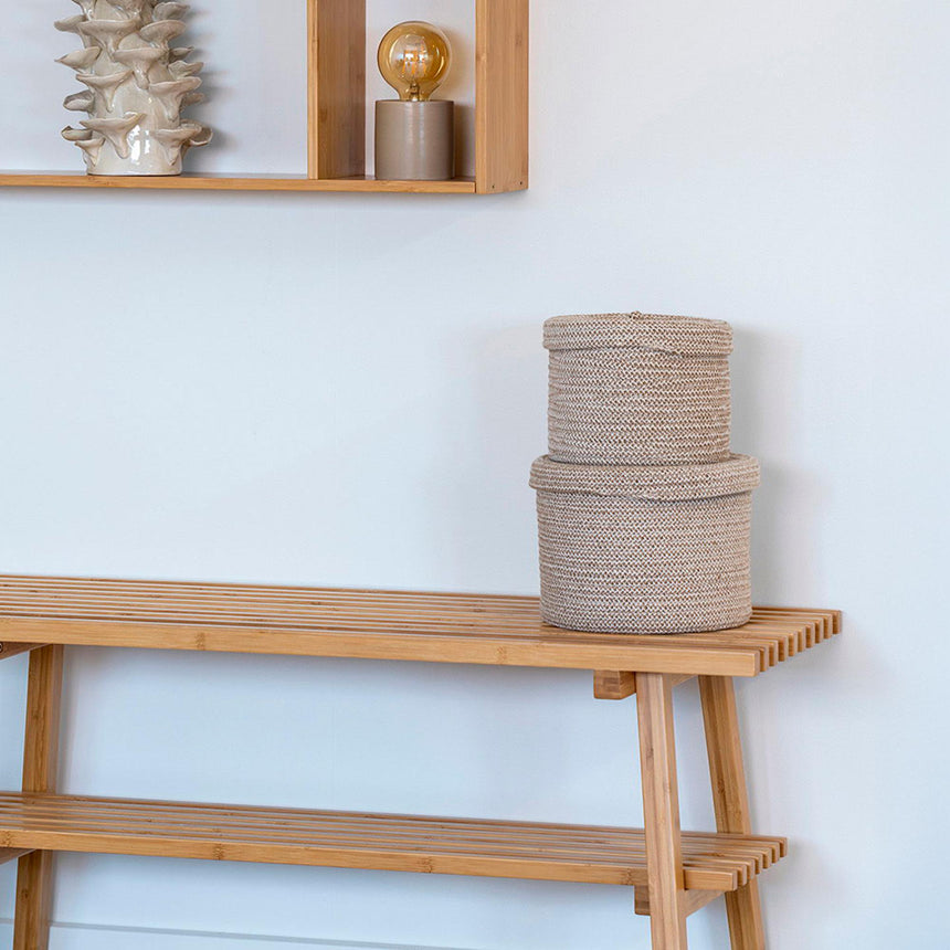 Sebal Beige Cotton Basket (Set of 2)