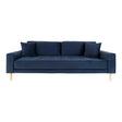 Lido Blue Velvet Fabric 3 Seater Sofa