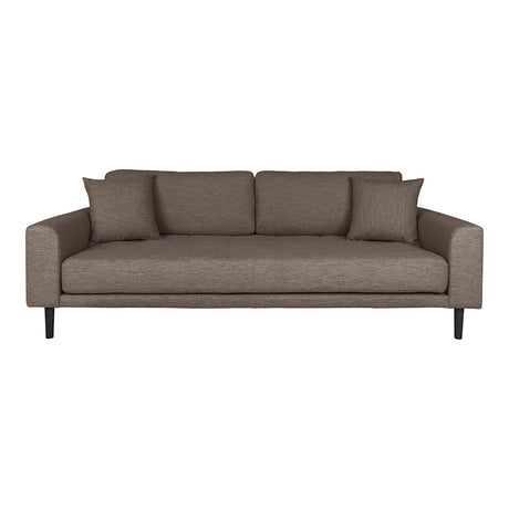Lido Brown Fabric 3 Seater Sofa