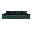 Lido Dark Green Fabric 3 Seater Sofa