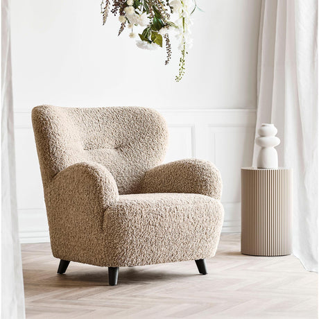 Lunaro Light Brown Fabric Lounge Chair