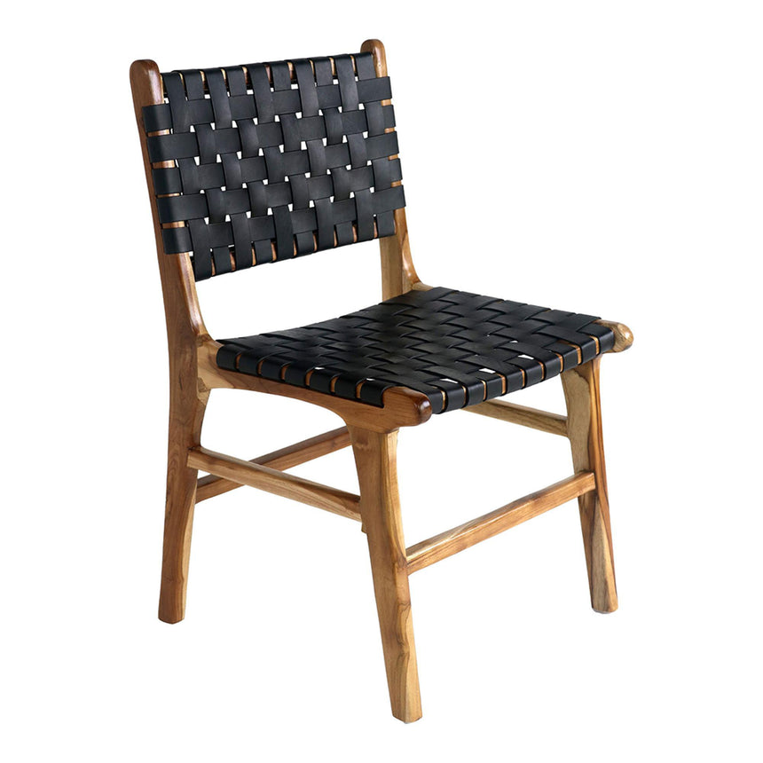 2 x Perugia Black Leather Dining Chair