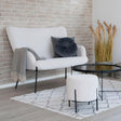 Glasgow White Faux Lambskin 2 Seater Sofa