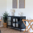 Nondalton Black Metal 3 Door Sideboard
