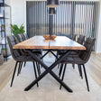 Toulon 200cm Natural Oak Dining Set with 6 Middelfart Chairs