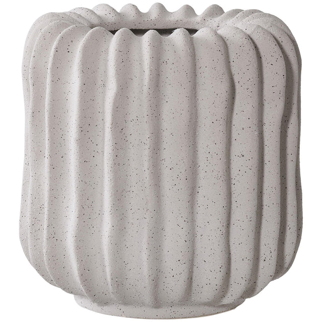 Grey Ceramic Flowerpot