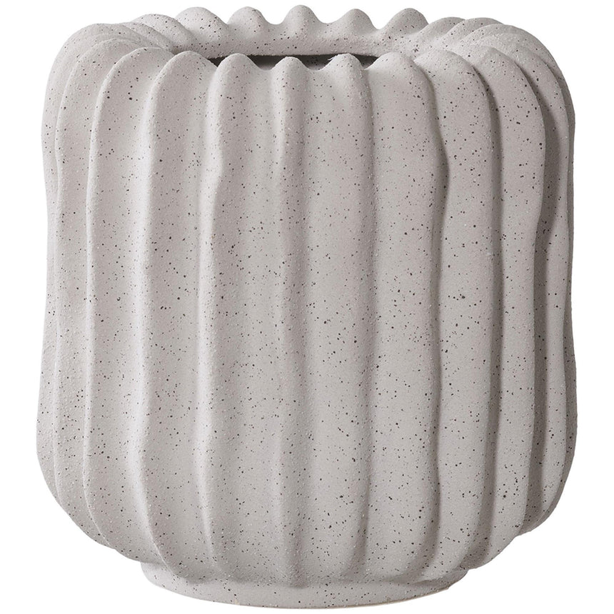 Grey Ceramic Flowerpot