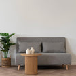 Marlow Grey Fabric 2 Seater Click Clack Sofa Bed with Natural Legs