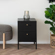 Dalby Black Metal 2 Drawer Chest
