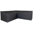 Luxury Black Fabric Corner Sofa Set Cover