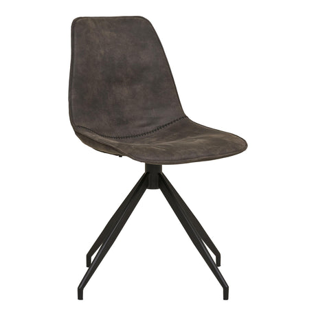 2 x Monaco Grey Swivel Fabric Dining Chair