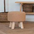 Aberdeen Sand Fabric Round Stool