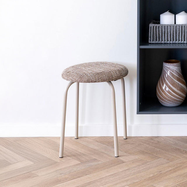 Lawloit Brown Metal Round Stool