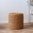 Rivera Natural Seagrass Round Pouf