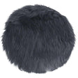 Artificial Grey Round Seat Lambskin
