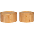 Chefalu Natural Bamboo Storage Box - Set of 2