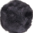 Grey Round Seat Real lambskin