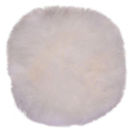 Ivory Round seat Real lambskin