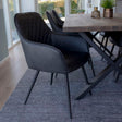 2 x Harbo Grey Faux Leather Dining Chair
