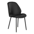 2 x Monte Carlo Black Faux Leather Dining Chair