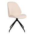 2 x Monte Carlo White Boucle Fabric Swivel Dining Chair
