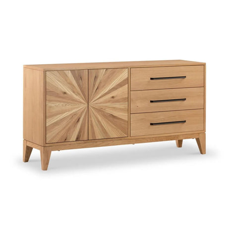 Viento Oak 2 Door Sunburst Large Sideboard
