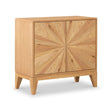 Viento Oak 2 Door Sunburst Small Sideboard - 80cm