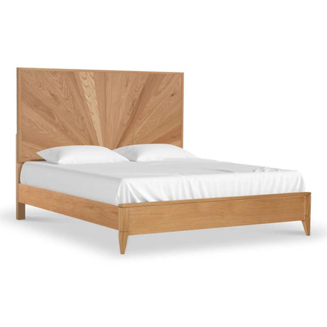 Viento Oak Sunburst Bed - Sizes Available