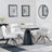 Carrara Grey Ceramic 4 Seater Round Extending Dining Set - 4 Arctic Cream Velvet Fabric Swivel Dining Chair