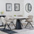 Carrara Grey Ceramic 4 Seater Round Extending Dining Set - 4 Ion Beige Velvet Fabric Swivel Dining Chair-2