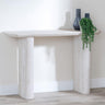 Bern Fluted White Washed Oak Effect Pedestal Console Table-3
