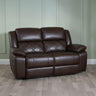 Bentley Brown Leather 2 Seater Recliner Sofa-3