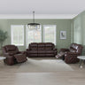 Bentley Brown Leather Recliner Sofa Set-3